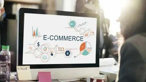 E-commerce website development concept
