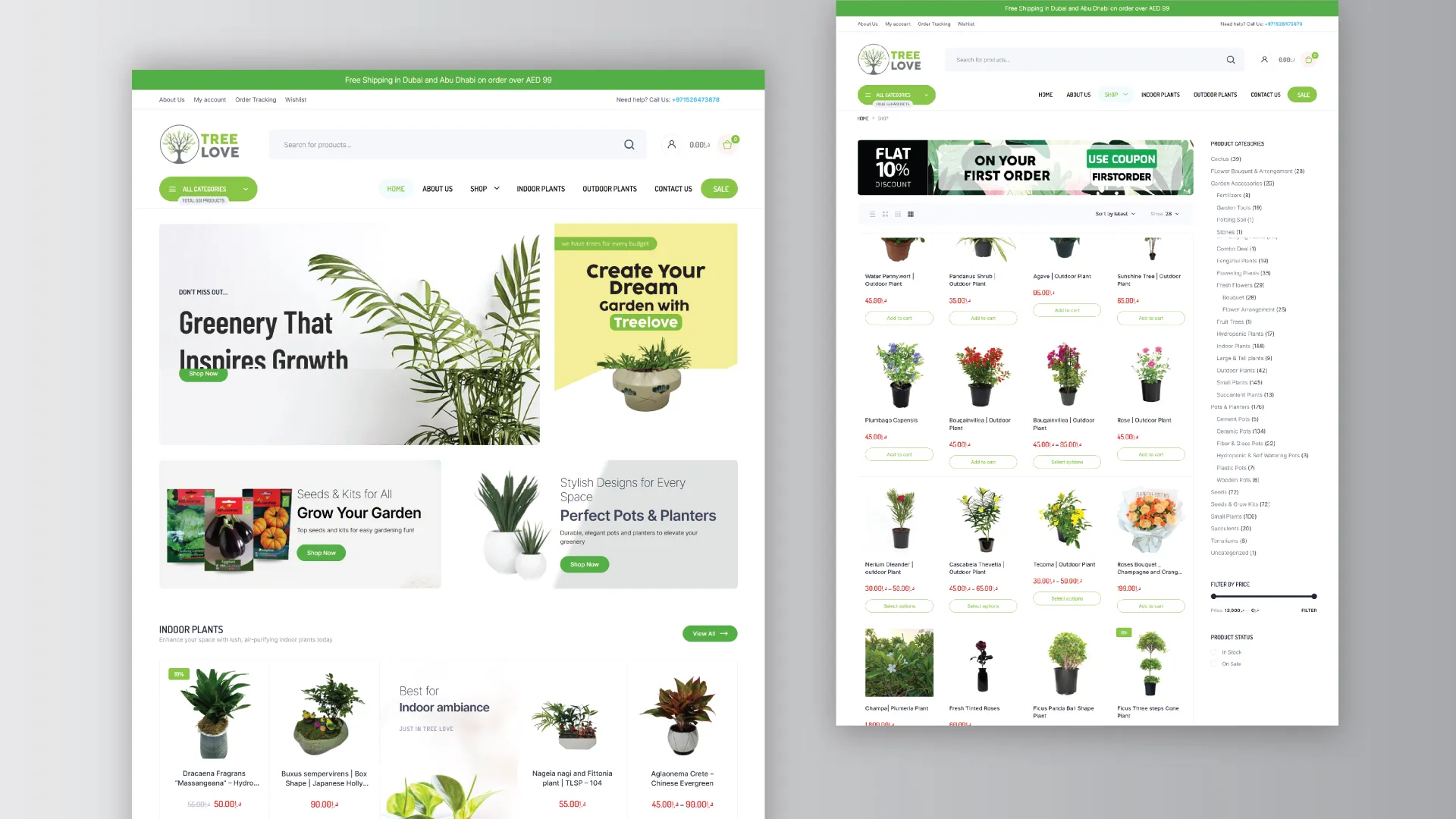 TreeLove ecommerce website